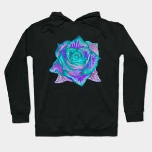 Blue rose flower Hoodie